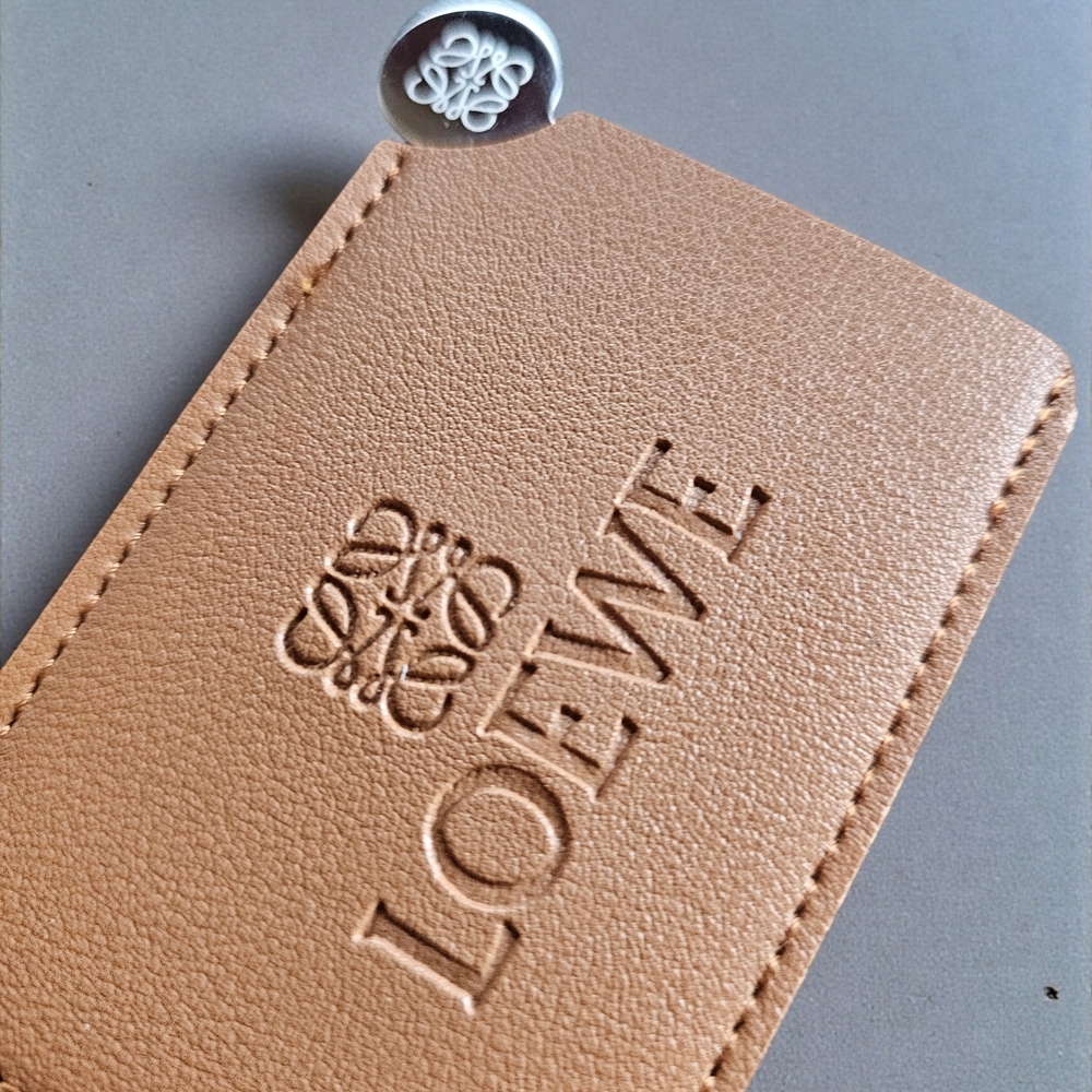 Loewe Brown Travel Mirror/Card Holder NEW - Picture 2 of 3